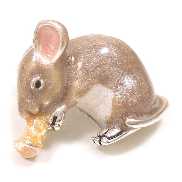 サツルノ:ねずみのブローチ SPNI-277 ¥13,000(税抜) シルバー925