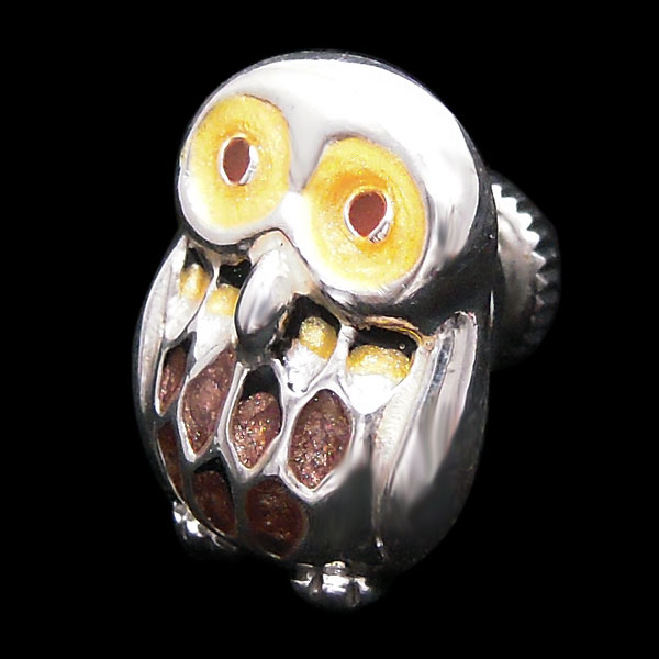 サツルノ:シルバーブローチ(ラペルピン) SPNI142 フクロウ ¥15,000(税抜) シルバー925