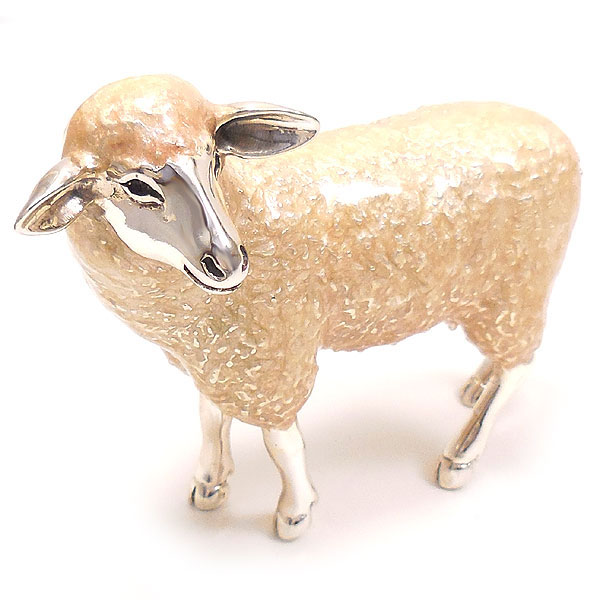 サツルノ：シルバーの置物　羊　大　ST311-L ￥120,000(税抜) シルバー925